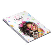 Girl Monogram Any Initial & Name Notitieboek (Rechterzijde)