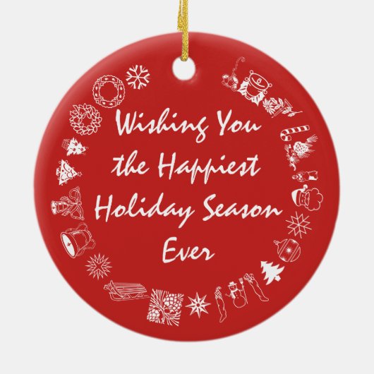 Girl & New Puppy for Christmas Keramisch Ornament (Achterkant)