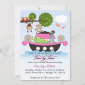 Girl Noah's Ark Set Sail Baby shower Uitnodiging (Voorkant)