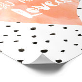 Girl Nursery Decor Waterverf Peach Heart Poster (Hoek)