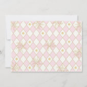 Girl Nutcracker Blush Floral Winter Birthday Party Kaart (Achterkant)