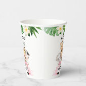 Girl Oerwoud Safari Birthday Paper Cups Papieren Bekers (Rechts)