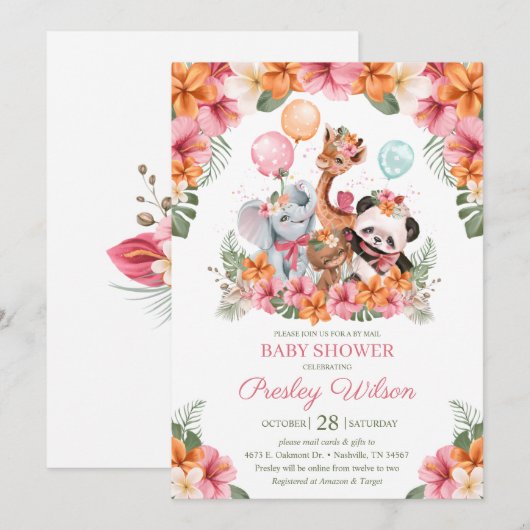 Girl Oerwoud Safari Kaart (Voorkant / Achterkant)