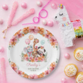 Girl Oerwoud Safari Papieren Bordje (Feest)