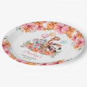 Girl Oerwoud Safari Papieren Bordje (Gekanteld)