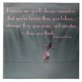 GIRL ON A TIGHTROPE TILE TEGELTJE (Voorkant)