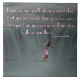 GIRL ON A TIGHTROPE TILE TEGELTJE