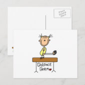 Girl on Balance Beam Briefkaart (Voorkant / Achterkant)