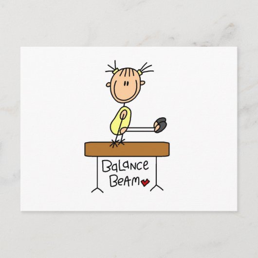 Girl on Balance Beam Briefkaart (Voorkant)