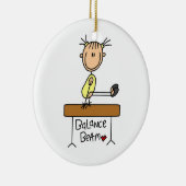 Girl on Balance Beam Keramisch Ornament (Rechts)