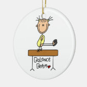 Girl on Balance Beam Keramisch Ornament (Links)