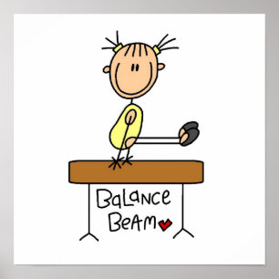 Girl on Balance Beam Poster