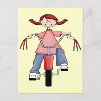Girl on Bike Briefkaart