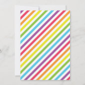 Girl on Doughnut Float Birthday Party Kaart (Achterkant)