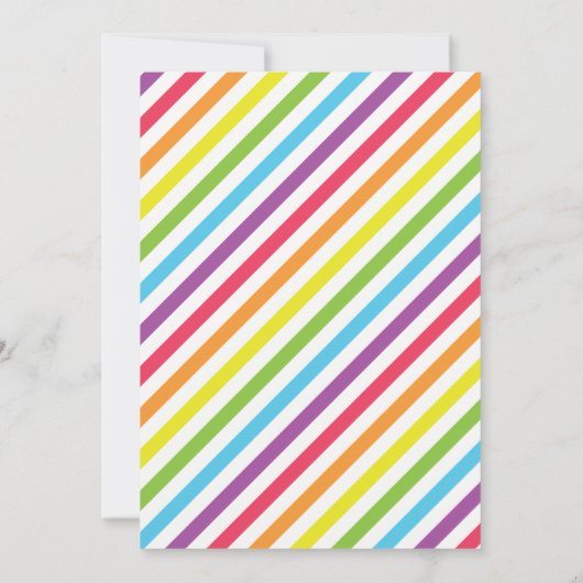 Girl on Doughnut Float Birthday Party Kaart (Achterkant)