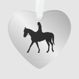 Girl on Horse Welcome Ornament