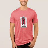 Girl on Skateboard Tri-Blend Shirt (Voorkant)