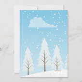 Girl on Skis Invitation Kaart (Achterkant)