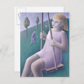 Girl on Swing 1996 Briefkaart