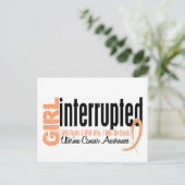 Girl Onderbroken 1 baarmoederhalskanker Briefkaart (Staand voorkant)