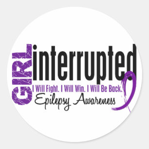 Girl onderbroken 1 epilepsie ronde sticker