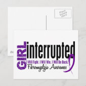 Girl Onderbroken 1 fibromyalgie Briefkaart (Voorkant / Achterkant)