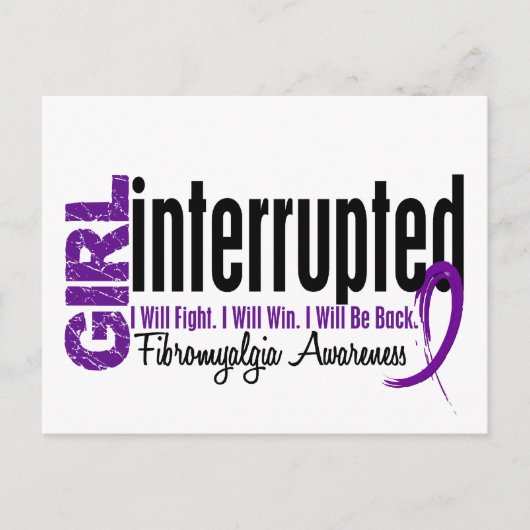 Girl Onderbroken 1 fibromyalgie Briefkaart (Voorkant)