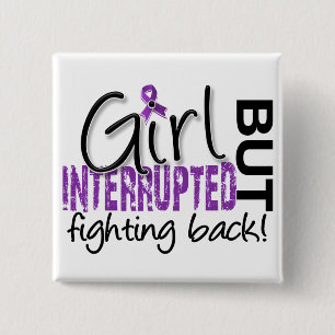 Girl onderbroken 2 Chiari Malformatie Vierkante Button 5,1 Cm