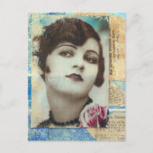  Girl Paint Chip Collage Briefkaart (Voorkant)