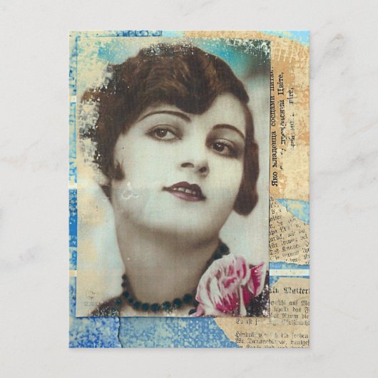  Girl Paint Chip Collage Briefkaart (Voorkant)