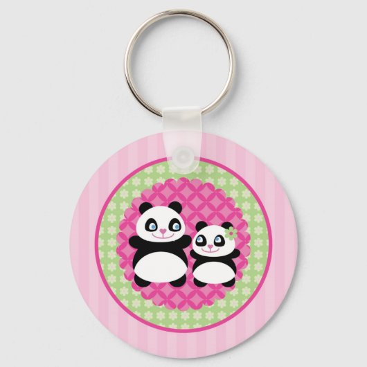 Girl Panda Beer Sleutelhanger (Voorkant)