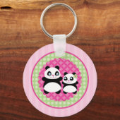 Girl Panda Beer Sleutelhanger (Voorkant)