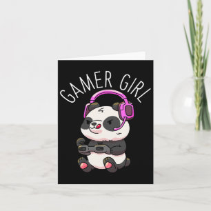 Girl Panda Gaming Pandas Video Game Women Girls Gi Kaart
