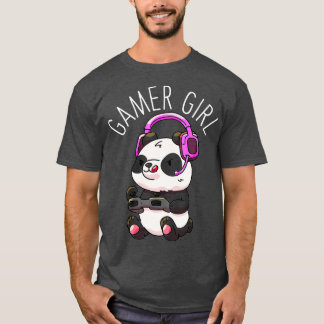 Girl Panda Gaming Pandas Video Game Women Girls Gi T-shirt