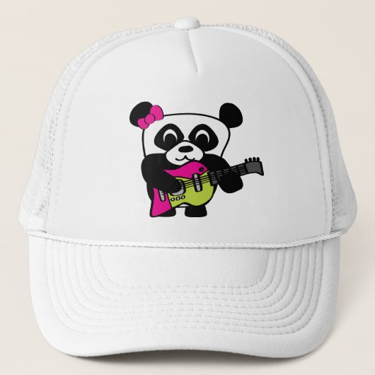 Girl Panda Guitar Fun Trucker Pet (Voorkant)