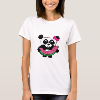 Girl Panda met Watermelon Slice T-shirt