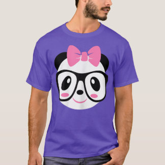 Girl Panda s, Panda, Cute Panda met bril T-shirt