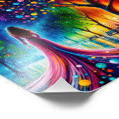 Girl park lichte mode fantasy elegante bomen foto afdruk (Hoek)