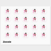 Girl Parrot 1st Birthday party pirate Ronde Sticker (Vel)