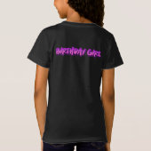 Girl Parrot 4th Birthday party pirate T-Shirt (Achterkant)