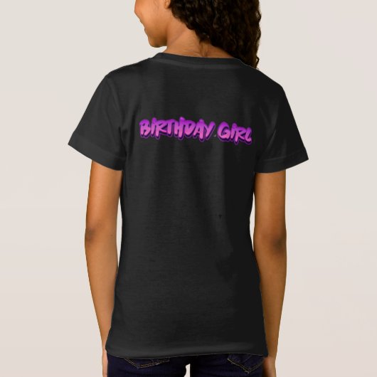 Girl Parrot 5th Birthday party pirate T-Shirt (Achterkant)