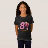 Girl Parrot 8th Birthday party pirate T-Shirt (Voorkant volledig)