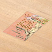 Girl Party Acrylic Invitation Acryl Uitnodigingen (Laagn)