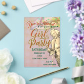 Girl Party Acrylic Invitation Acryl Uitnodigingen (Insitu (Huwelijk))