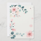 Girl Peach Christelijk Cross Baptisme Kaart (Achterkant)