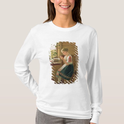 Girl Peeling Berries, 1880 T-shirt (Voorkant)