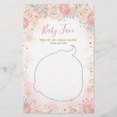 Girl Penguin Winter Snowflake Baby Face Card (Voorkant)