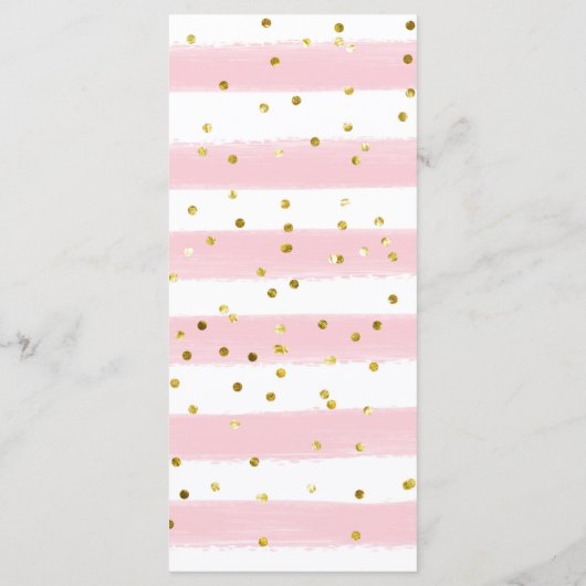 Girl Penguin Winter Snowflake Baby shower Menu (Achterkant)