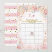 Girl Penguin Winter Snowflake Bingo Game Kaart (Voorkant / Achterkant)