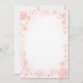 Girl Penguin Winter Snowflake Birthday Uitnodiging (Achterkant)